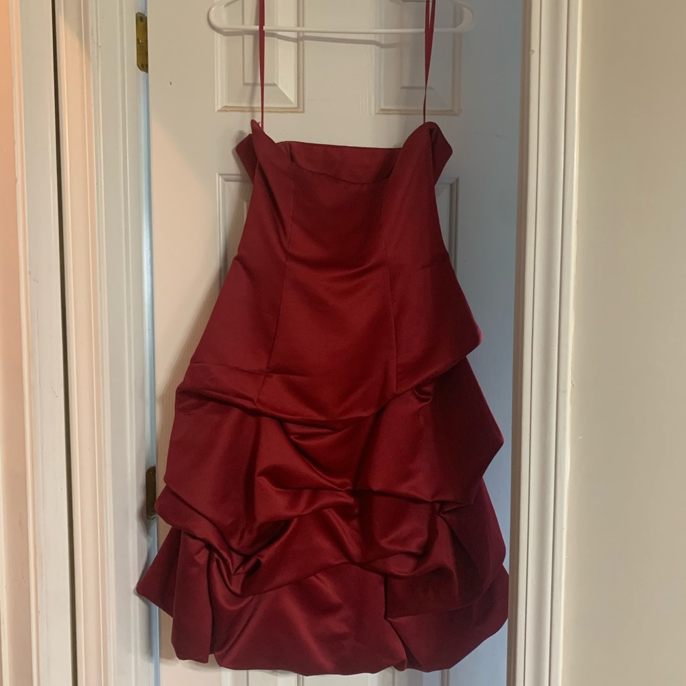 Reddish or burgundy cocktail dress. Size 12